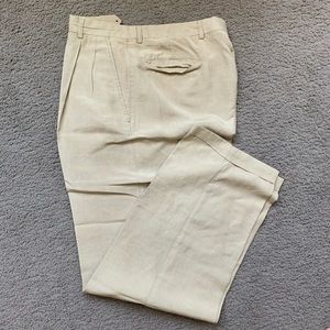 Salvatore Ferragamo slacks pants linen silk
